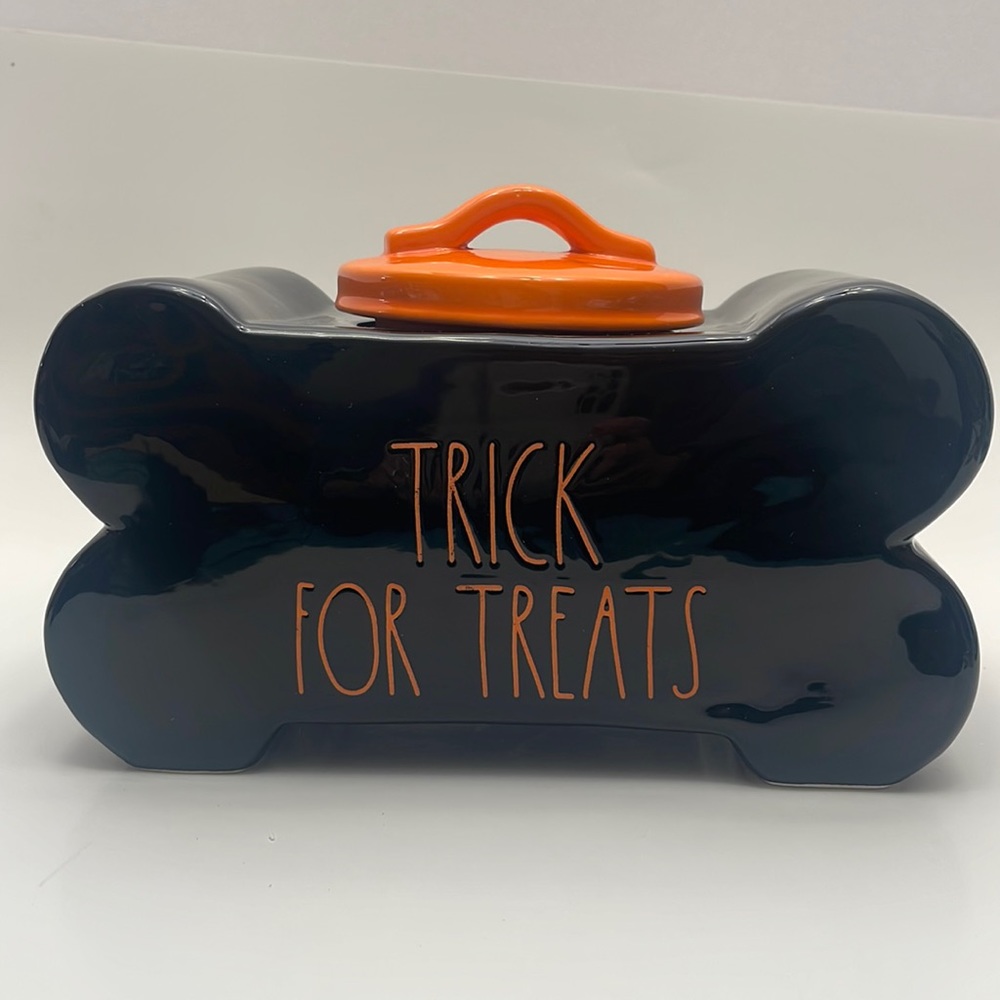 Rae Dunn Trick or Treat Bone Shaped Canister